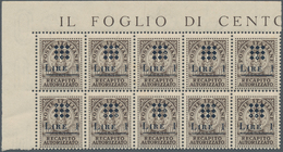 Italien - Lokalausgaben 1944/45 - Guidizzolo: 1945, GUIDIZZOLO: Revenue Issue For Letter Delivery 10 - Ortsausgaben/Autonome A.
