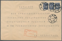 Lettland: 1915, Franked R-letter From RIGA -5.5.15 To Petrograd In Very Good And Fresh Condition. ÷ - Letonia