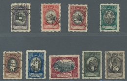 Liechtenstein: 1921, Freimarkenausgabe, Kompletter Gestempelter Satz In Prachtqualität, Die 80 Rp. L - Used Stamps