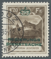 Liechtenstein - Dienstmarken: 1932, Freimarke 1.20 Fr. Mit Aufdruck; Zähnung 11 1/2. Tadelloses Exem - Service