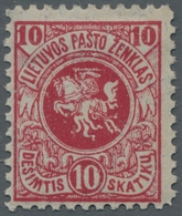 Litauen: 1919, 10-30 Sk Complete Set Unused, In Preserved Condition. ÷ 1919, 10-30 Sk Kompletter Sat - Lituanie