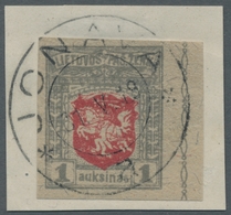 Litauen: 1919, Imperforated, Complete Set Used, Mostly Marginal Pieces, On Clean Stamps. ÷ 1919, Ung - Lituania