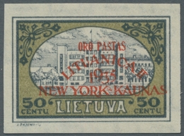 Litauen: 1935, Chicago Flight Committee, 50c With Red Overprint, Small Rubber Rubbers, Practically M - Litauen