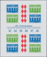 Monaco: 1984, 25 Years Of Europa-CEPT IMPERFORATE Miniature Sheet, Mint Never Hinged And Scarce, Unl - Unused Stamps