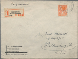 Niederlande: 1940, 22 1/2 Orange Queen Wilhelmina Single Franking On Registered Letter From Voorburg - Sonstige & Ohne Zuordnung