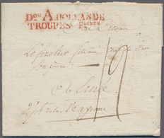 Niederlande - Französische Armeepost: 1806, Red Two Line "Dos. A HOLLANDE / TROUPES FCSISES" On Enti - ...-1850 Vorphilatelie
