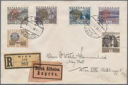 Österreich: 1931, Rotary, Attraktive Satzfrankatur Auf Orts-R-Express-Brief Von "WIEN 1.VII 31" Ohne - Oblitérés