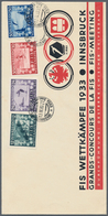 Österreich: 1933, FIS-Wettkämpfe 1933 Kpl. Auf Offiziellem Schmuckumschlag Von Den Wettkämpfen Mit E - Oblitérés