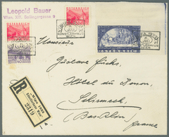 Österreich: 1933 (6.7.), R-Brief Mit WIPA-glatt Aus Der Rechten Oberen Bogenecke Sowie Drei Freimark - Oblitérés