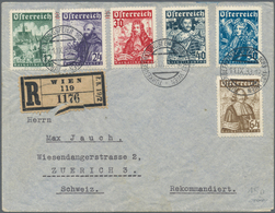 Österreich: 1933, Katholikentag, Satzfrankatur Auf R-Brief Von "WIEN 11.IX.33" Nach Zürich Mit Rs. A - Used Stamps