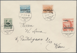 Österreich: 1933, WHW, Zwei Dekorative Belege 18.12.33 Und 21.2.34, Dabei R-Brief Nach Polen Mit Dre - Used Stamps