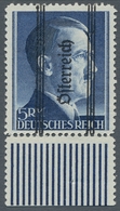 Österreich: 1945, "5 Mk. Mit Magerem Grazer Aufdruck Und PLF II Fettes Ch", Postfrischer Unterrandwe - Used Stamps