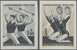 Österreich: 1965, Gymnaestrada, Beide Werte Ungezähnt, Postfrisch. Mi. 2.500,- €. - Gebraucht