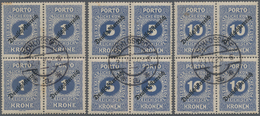 Österreich - Portomarken: 1919, Aufdrucke "Deutschösterreich", 5 H.-10 Kr., Kompletter Satz Von Elf - Taxe
