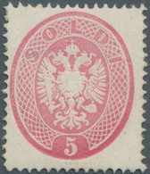 Österreich - Lombardei Und Venetien: 1863/1864, 5 Soldi Rosa Ungebraucht Mit Neugummi Und Falz, Foto - Lombardy-Venetia