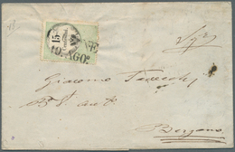 Österreich - Lombardei Und Venetien - Stempelmarken: 1856: Fiskalmarke, 15 Centesimi Postalisch Gebr - Lombardy-Venetia