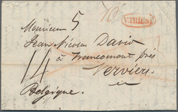 Österreichische Post In Der Levante: 1822, FORWARDED MAIL, Kompletter Faltbrief Aus SMYRNA Via Postz - Eastern Austria