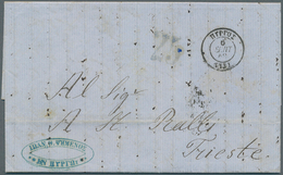 Österreichische Post In Der Levante: 1868, 2 Briefe Aus Pyrgos Bzw Syros (jew. Griechenland), N. Tri - Eastern Austria