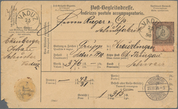 Österreich - Verwendung In Liechtenstein: 1888, Postbegleitadresse Dt.-ital.-Text (Mittelbug Und Div - Other & Unclassified