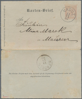 Österreich - Verwendung In Liechtenstein: 1896, Ganzsachen-Kartenbrief 5 Kr. Kaiserkopf Türbogenmust - Sonstige & Ohne Zuordnung