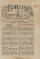 Österreich - Verwendung In Liechtenstein: 1900, Zeitungsstempelmarke 1 Kr.rotbraun Doppeladler Im Kr - Otros & Sin Clasificación