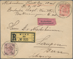 Österreich - Ganzsachen: 1898, 15 Kreuzer Als Zusatzfrankatur Auf 5 Kreuzer Rot Ganzsachenumschlag A - Altri & Non Classificati