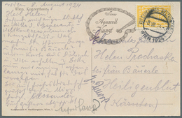 Österreich - Sonderstempel: 1924 (7./8.8.), Zwei Ansichtskarten Mit Einzelfrankatur 500 Kr. Gelb Nac - Franking Machines (EMA)