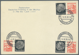 Österreich - Sonderstempel: OSTMARK: 1938 (4.6.), Zwei Kartonblätter Davon Eines Mit Zudruck 'Festwo - Machines à Affranchir (EMA)