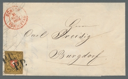 Schweiz: 1850, "10 Rp. Tabakbraun, Druckstein A1-0", Farbfrischer Und - Tiefer Wert Mit Allseits Vol - Used Stamps