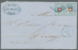 Schweiz: 1852, Wappen Mit Posthorn Rayon I Mit Teilen Der Kreuzeinfassung, Tadelloses, Farbfrisches, - Used Stamps