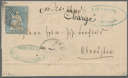 Schweiz: 1853-1858, Partie Von Drei Besseren Frühen Schweiz-Briefen Mit Besseren Stempeln Und Versch - Used Stamps