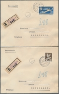 Schweiz: 1932, Abrüstungskonferenz 6 Werte Komplett Auf 3 Ersttags-Einschreibbriefen Auf Denen Jewei - Used Stamps