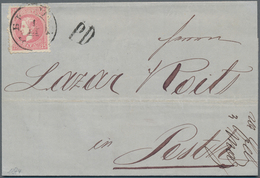 Serbien: 1874, 25 Pa Dull Rose, Perf. 9 1/2 : 12, Single Franking On Folded Letter-sheet From BEOGRA - Serbia