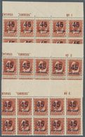 Spanien: 1938, Vicente Blasco Ibanez 2c. Red-brown With UNISSUED Surcharge ‚45 Centimos‘ In Three Bl - Other & Unclassified