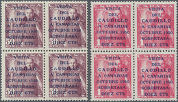 Spanien: 1950, General Franco's Visit Of The Canary Islands 50c. Dark Lilac And 1pta. Carmine-rose W - Otros & Sin Clasificación