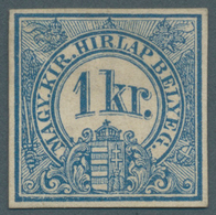 Ungarn - Zeitungsstempelmarken: 1868, Zeitungsstempelmarke 1 Kr. Blau, Ausgabe Für Die Kroatisch-slo - Newspapers