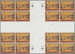 Vereinte Nationen - Genf: 1997. Imperforate Cross Gutter Block Of 4 Blocks Of 4 For The 1.10fr Value - Other & Unclassified
