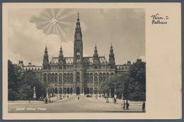 Ansichtskarten: Propaganda: 1938 Österreich-Anschluss Propagandakarte Mit Bild "Hakenkreuz über Wien - Political Parties & Elections