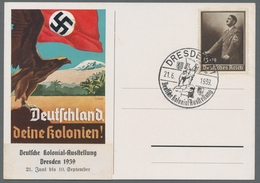 Ansichtskarten: Propaganda: 1939, Propagandakarte, "Deutschland Deine Kolonien", Mit Ersttag Des Aus - Political Parties & Elections