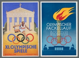 Thematik: Olympische Spiele / Olympic Games: 1936 - BERLIN: Sieben Meist Colorkarten In überwiegend - Altri & Non Classificati