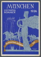 Thematik: Olympische Spiele / Olympic Games: 1936 - BERLIN: Seltene Colorkarte MÜNCHEN/OLYMPIA-SOMME - Other & Unclassified