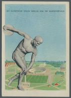 Thematik: Olympische Spiele / Olympic Games: 1936 - BERLIN: Seltene Vorgedruckte Colorkarte (sogen. - Otros & Sin Clasificación