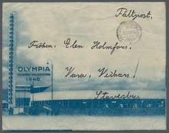 Thematik: Olympische Spiele / Olympic Games: 1940 - Helsinki, Decorative Vs./rs. Illustrated Cover F - Autres & Non Classés