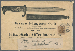 Thematik: Werbung: 1916, Dekoratives Werbestreifband "Das Neue Seitengewehr Nr. 101" Der Firma Stein - Sin Clasificación