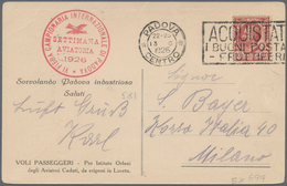 Flugpost Europa: 1926. "Flight Week", Two Letters And A Post Card With Flight Related Cachets From P - Otros - Europa