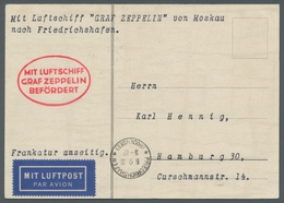 Zeppelinpost Europa: 1930, Landungsfahrt Russland, Sowjetische Post Mit Geschnittenen Ausgaben, Nur - Europe (Other)
