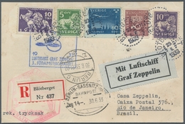 Zeppelinpost Europa: 1933, Graf Zeppelin Zuleitungspost Schweden Zur 3. Südamerikafahrt Eingeschrieb - Autres - Europe