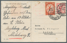 Zeppelinpost Deutschland: Deutschland-Fahrt 1929, Teil I, Abwurf „Magdeburg, Bordpost 12.9”, Fotokar - Airmail & Zeppelin