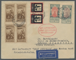 Zeppelinpost Deutschland: 1930, Landungsfahrt Russland, Sowjetische Post, Brief MIF. Mit Nr. 2x 241A - Poste Aérienne & Zeppelin