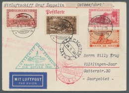 Zeppelinpost Deutschland: 1930, Ostseefahrt, Zuleitung SAARGEBIET 9.9., Abwurf Stockholm 24.9, Selte - Airmail & Zeppelin
